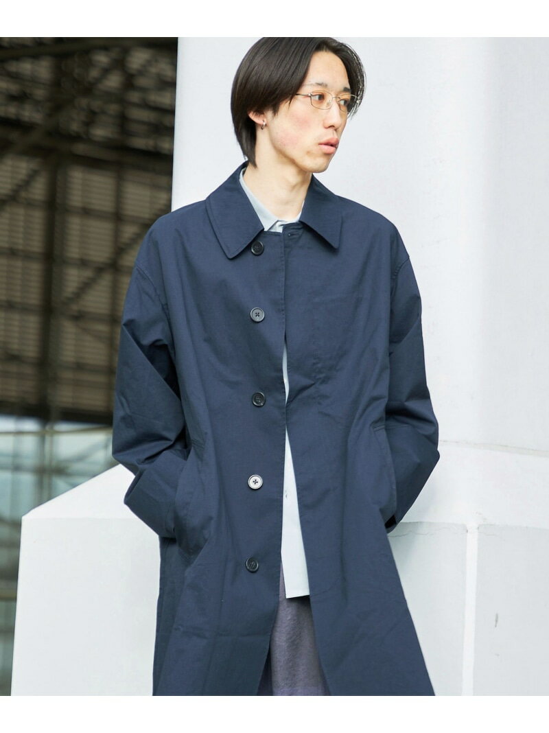 Coverall - City Ambient Products: リラックス ステンカラー コート SHIPS MEN シップス ジャケット・アウター カバーオール・ワークジャケット ネイビー ベージュ【送料無料】[Rakuten Fashion]