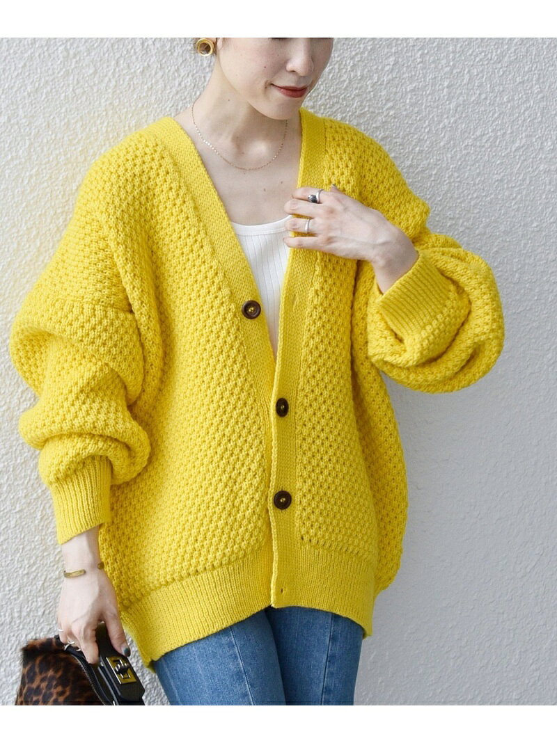 【SALE／30%OFF】Oldderby Knitwear: ポップコーン Vネック カーディガン SHIPS any シップス トップス カーディガン イエロー ブルー グリーン【RBA_E】【送料無料】[Rakuten Fashion]