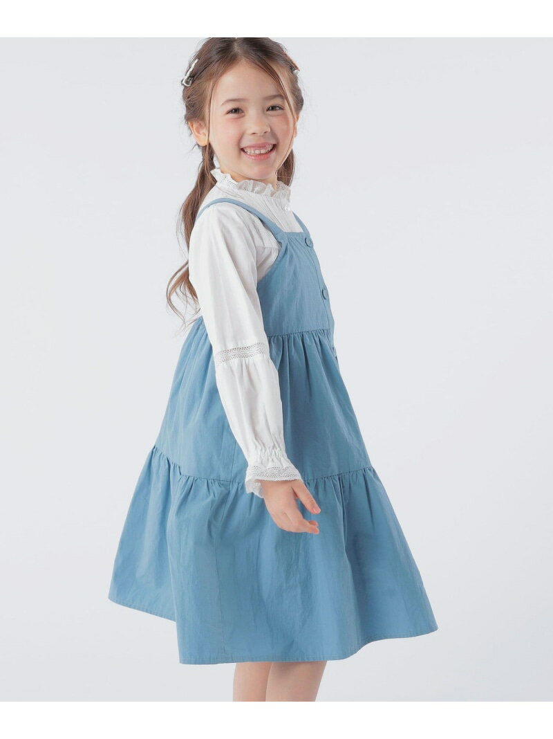 【SALE／40%OFF】SHIPS KIDS:100~130cm/ティアード ジャンパースカート SHIPS KIDS シップス ワンピース・ドレス ジャンパースカート ベージュ【RBA_E】【送料無料】[Rakuten Fashion]