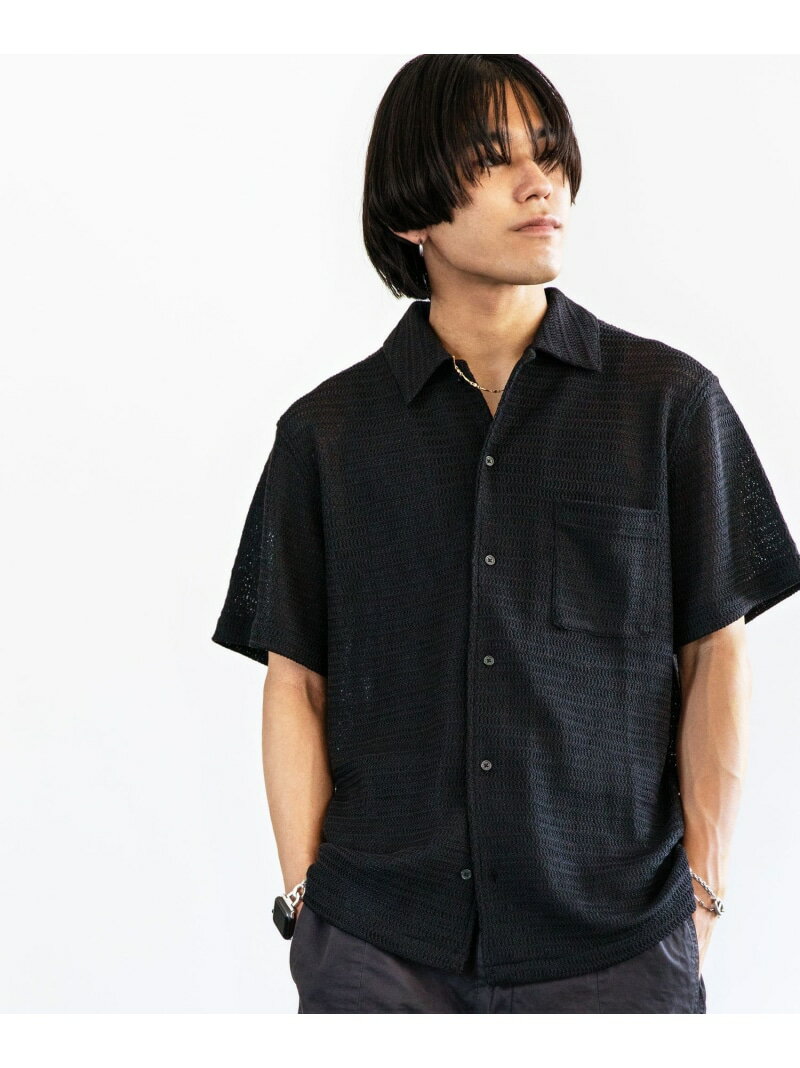 Rakuten - City Ambient Products: レギュラーカラー メッシュ シアー シャツ SHIPS MEN シップス トップス シャツ・ブラウス ブラウン ブラック ブルー【送料無料】[Rakuten Fashion]
