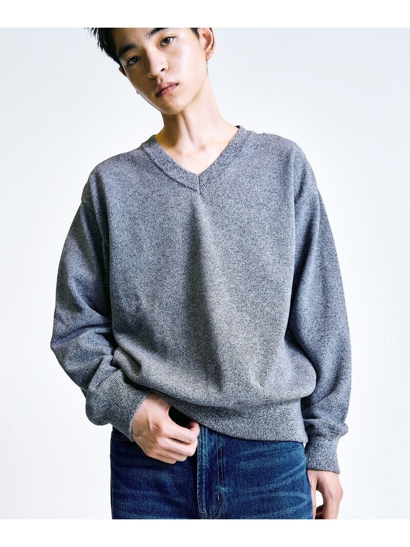 Rakuten - 【SALE／30%OFF】【City Ambient Products別注】crepuscule: LIGHT MOSS STITCH Vネックニット SHIPS MEN シップス トップス ニット ブラック グレー グリーン【RBA_E】【送料無料】[Rakuten Fashion]