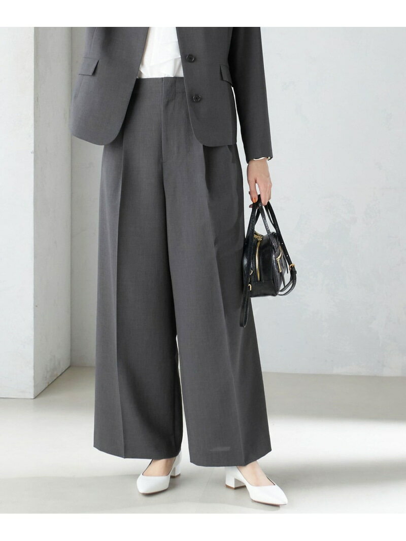 【SALE／60%OFF】＜接触冷感/UVカット＞ シャドー サッカー ワイド パンツ(セットアップ対応) ◇ SHIPS WOMEN シップス パンツ その他の..