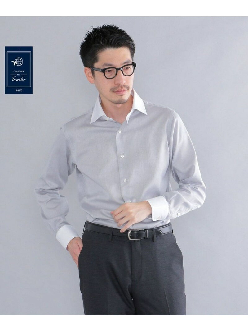 【SALE／40%OFF】SHIPS: イージーアイロン ワイドカラ