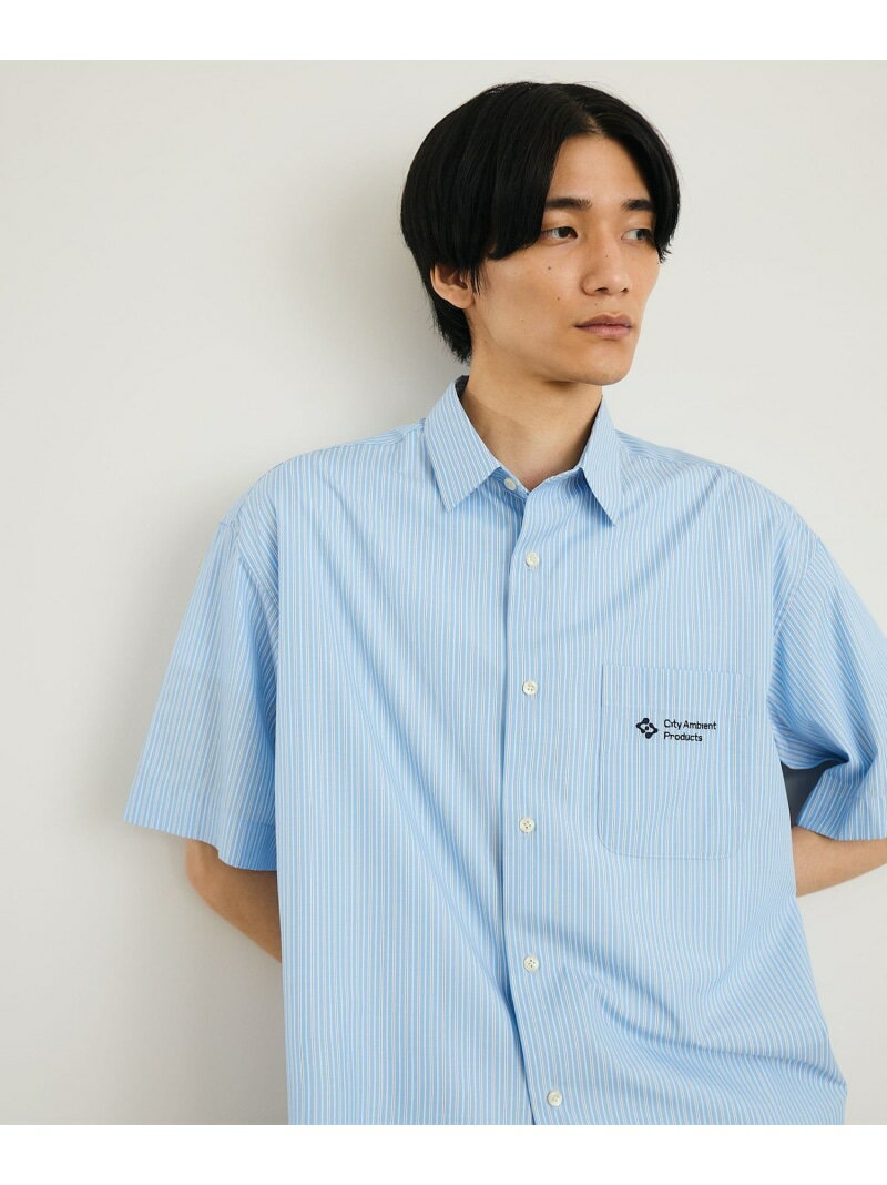 【SALE／40%OFF】City Ambient Products: レギュラーカラー ブロード オーバー シャツ (半袖) SHIPS MEN シップス トップス シャツ・ブラウス ブルー グリーン ブラック【RBA_E】【送料無料】[Rakuten Fashion]