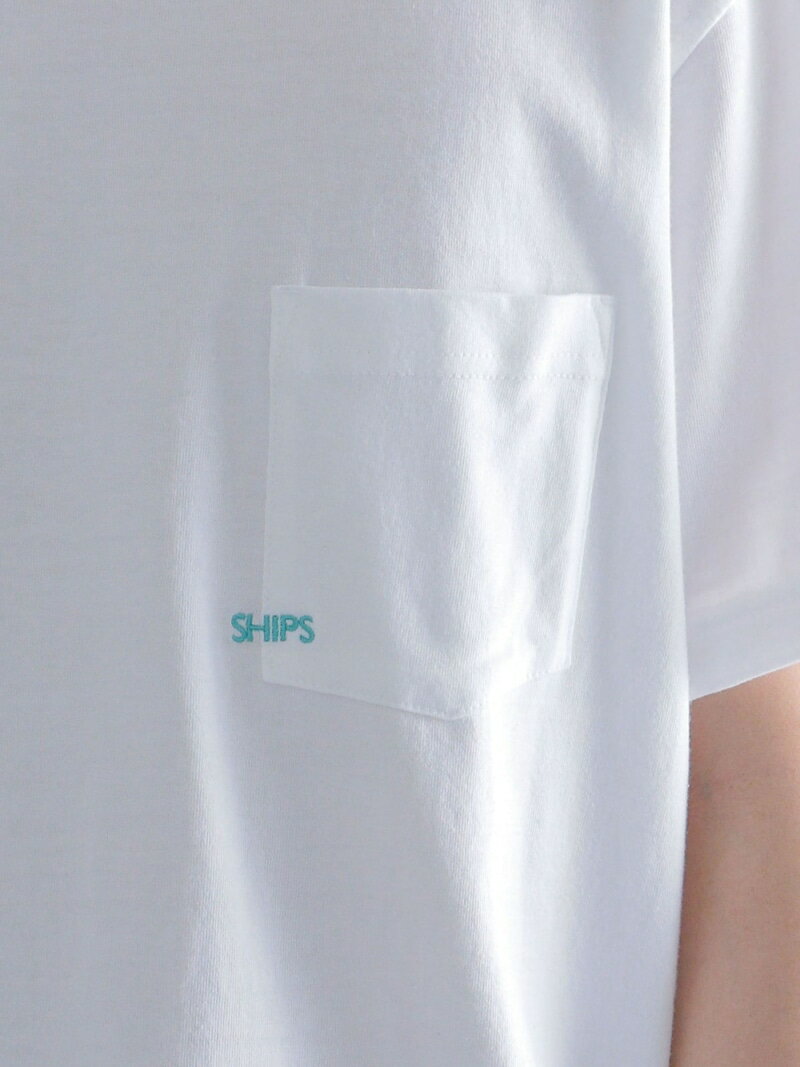 *SHIPS:マイクロSHIPSロゴポケットTシャツ