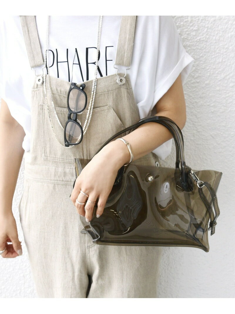 【SALE／50 OFF】【WEB限定】ショルダー付き PVC トート バッグ SHIPS WOMEN シップス バッグ トートバッグ グレー ブラック ブラウン【RBA_E】 Rakuten Fashion