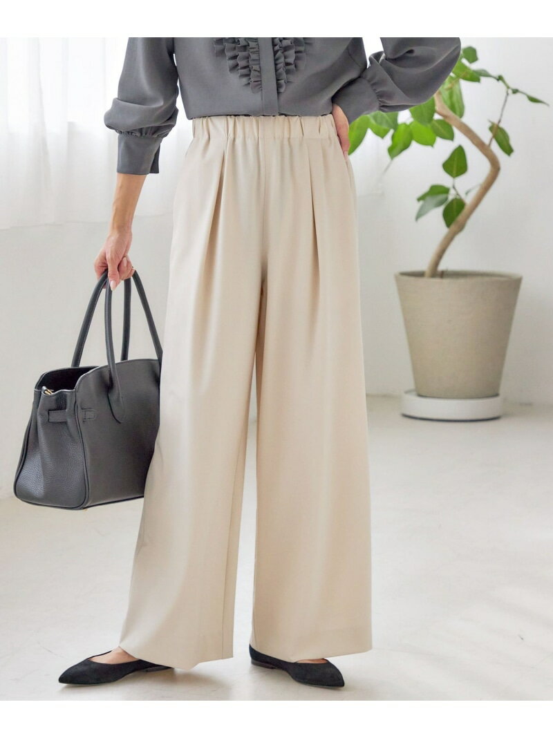 ＜洗濯機可能＞ストレッチ ツイル イージー タック パンツ SHIPS WOMEN シップス パンツ その他のパンツ ベージュ ネイビー ホワイト【送料無料】[Rakuten Fashion]