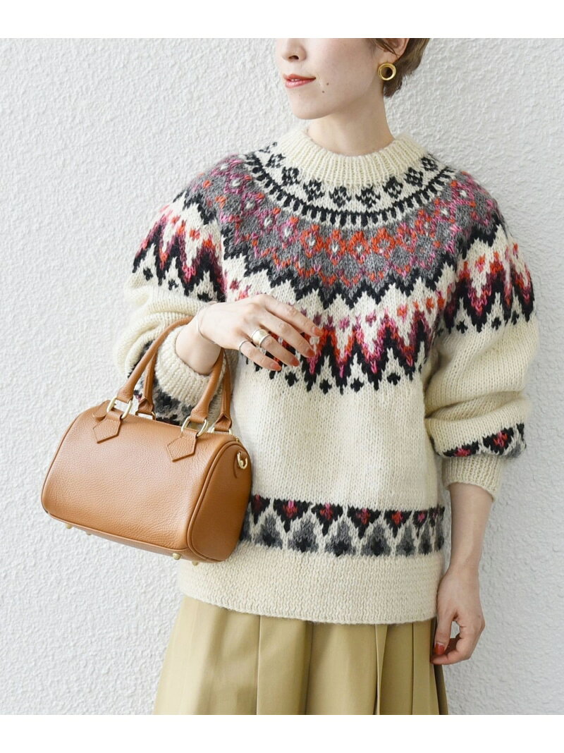 【SALE／30%OFF】【SHIPS any別注】NEPAL HAND KNIT: タイダイ 求心柄 ニット SHIPS any シップス トップス ニット ブラウン【RBA_E】【送料無料】[Rakuten Fashion]