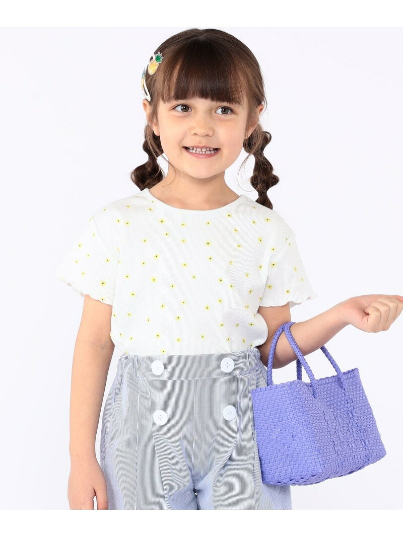 【SALE／30%OFF】SHIPS KIDS:100~130cm / フラワー テキスタイル 半袖 TEE SHIPS KIDS シップス トップス カットソー・Tシャツ ホワイト【RBA_E】【送料無料】[Rakuten Fashion] 3