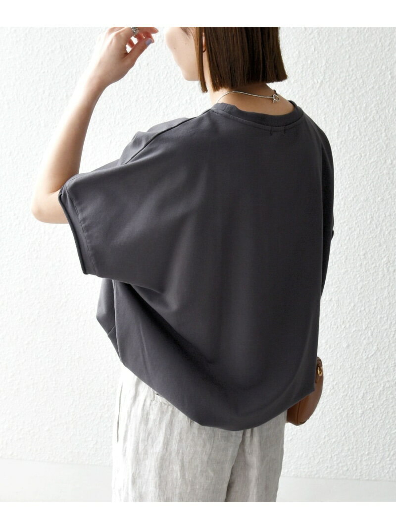 SHIPS any:＜洗濯機可能＞インレイ コクーン ショートスリーブ プルオーバー SHIPS any シップス トップス カットソー・Tシャツ ブラウン ブルー グレー ホワイト ブラック グリーン【送料無料】[Rakuten Fashion]