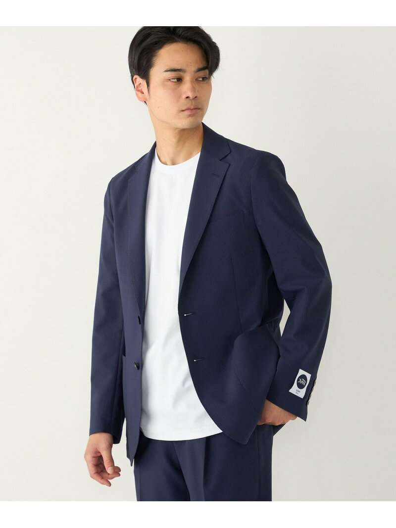 Rakuten - SHIPS Colors:＜洗濯機可能＞ファブリーズ シアサッカー ジャケット(セットアップ対応)◇ SHIPS Colors シップス ジャケット・アウター テーラードジャケット・ブレザー ネイビー【送料無料】[Rakuten Fashion]