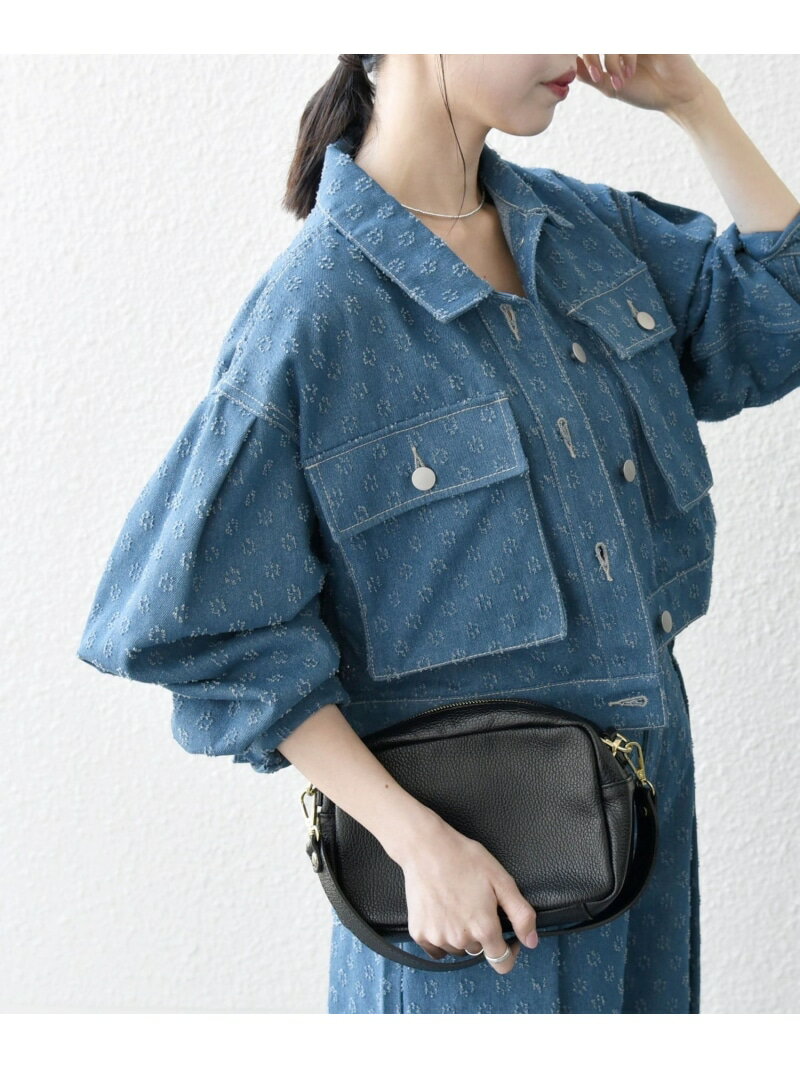 【SALE／40%OFF】bon_meur:＜洗濯機可能＞クラッシュ デニム ショート ジャケット SHIPS any シップス ジャケット・アウター デニムジャケット ブルー ブラック【RBA_E】【送料無料】[Rakuten Fashion]のサムネイル