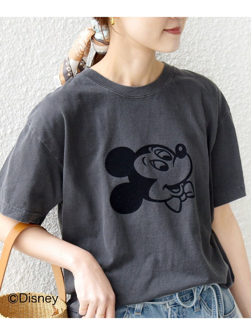 楽天市場】ミッキー tシャツ（カラーグレー）（トップス｜レディース