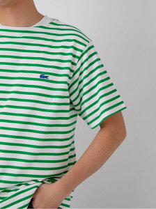 【SHIPS別注】LACOSTE: カノコ バスク ボーダー Tシャツ SHIPS シップス カットソー Tシャツ ネイビー ホワイト グリーン【送料無料】[Rakuten Fashion]