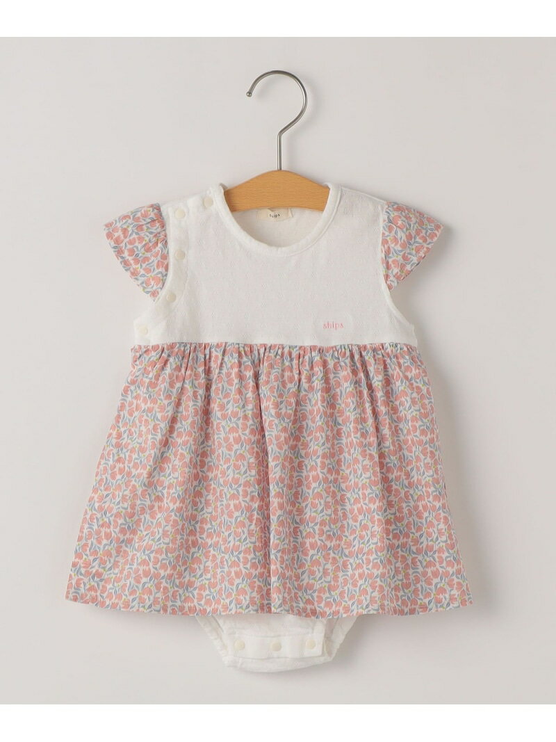 Rakuten - SHIPS KIDS:70~80cm / フラワー スカート ロンパース SHIPS KIDS シップス マタニティウェア・ベビー用品 ロンパース・カバーオール イエロー ピンク【送料無料】[Rakuten Fashion]