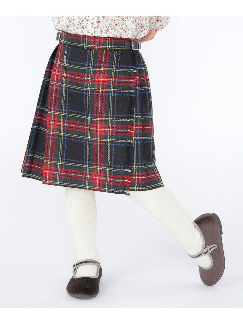 O'NEIL of DUBLIN:100~130cm / ウール チェック キルト スカート SHIPS KIDS シップス スカート ミディアムスカート レッド ブルー【送料無料】[Rakuten Fashion]