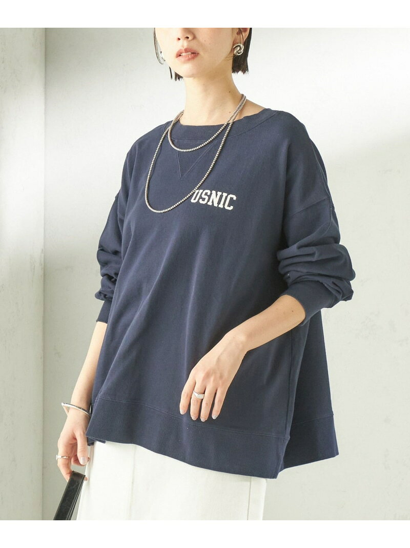 Rakuten - NINE CASE:＜洗濯機可能＞裏毛 スウェット プルオーバー SHIPS WOMEN シップス トップス スウェット・トレーナー ネイビー グレー【送料無料】[Rakuten Fashion]
