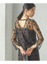 <結婚式・パーティ>kaene:フロッキー レース * サテン 2WAY ワンピース SHIPS WOMEN シップス ワンピース・ドレス ドレス【送料無料】[...