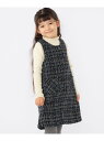 SHIPS KIDS:100~130cm / ツイード ワンピース SHIPS KIDS シップス ワンピース・ドレス ジャンパースカート ネイビー【送料無料】[Rakuten Fashion]