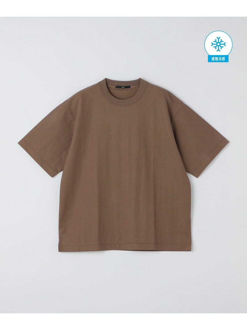 SHIPS:＜接触冷感＞リネン ライク ジャカード ショートスリーブ Tシャツ SHIPS MEN