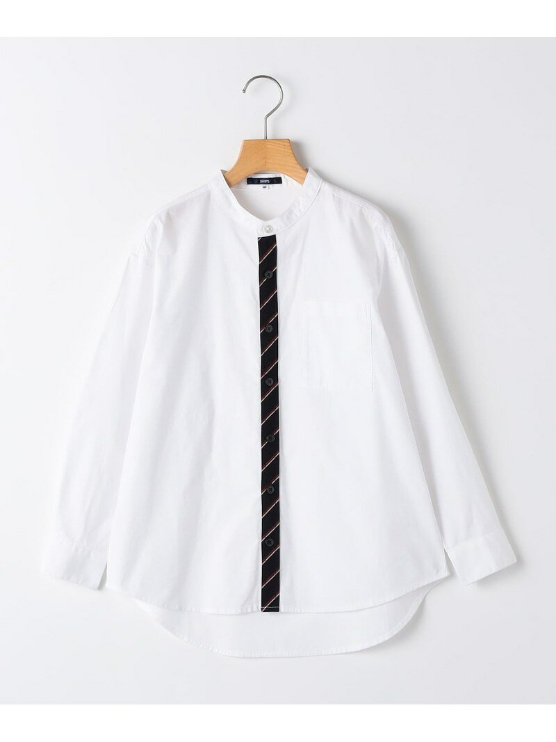 SHIPS KIDS:140~160cm /バンドカラー シャツ SHIPS KIDS シップス トップス シャツ・ブラウス ホワイト【送料無料】[Rakuten Fashion]