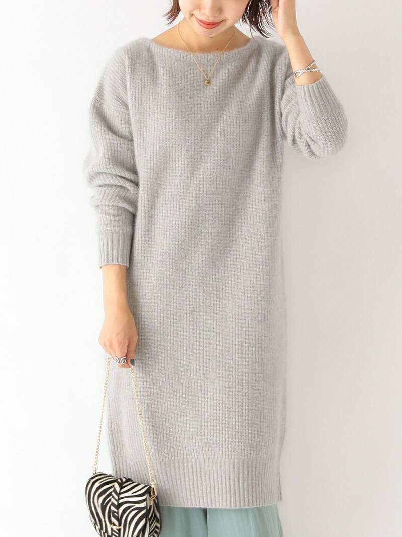 【SALE／50%OFF】SHIPS any: フォックス ミックス ボクシーワンピース SHIPS any シップス ワンピース・ドレス ワンピース ブラック グレー【RBA_E】【送料無料】[Rakuten Fashion]