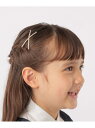 SHIPS KIDS:クロス パール モチーフ ヘアピン セット SHIPS KIDS シップス ヘアアクセサリー バレッタ・ヘアクリップ・ヘアピン ホワイト[...