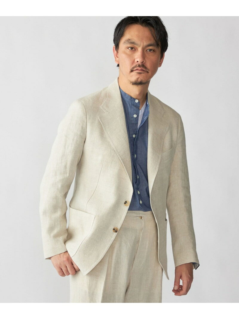 【SHIPS別注】Errico Formicola: リネン バスケット ジャケット SHIPS MEN シップス ジャケット・アウター テーラードジャケット・ブレザー ベージュ【先行予約】*【送料無料】[Rakuten Fashion]