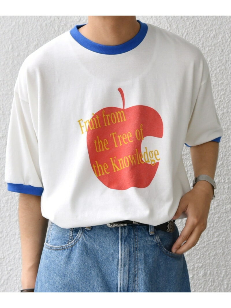 Rakuten - SCREEN STARS: レトロ プリント リンガー Tシャツ◇ SHIPS any シップス トップス カットソー・Tシャツ ブルー ブラック【送料無料】[Rakuten Fashion]