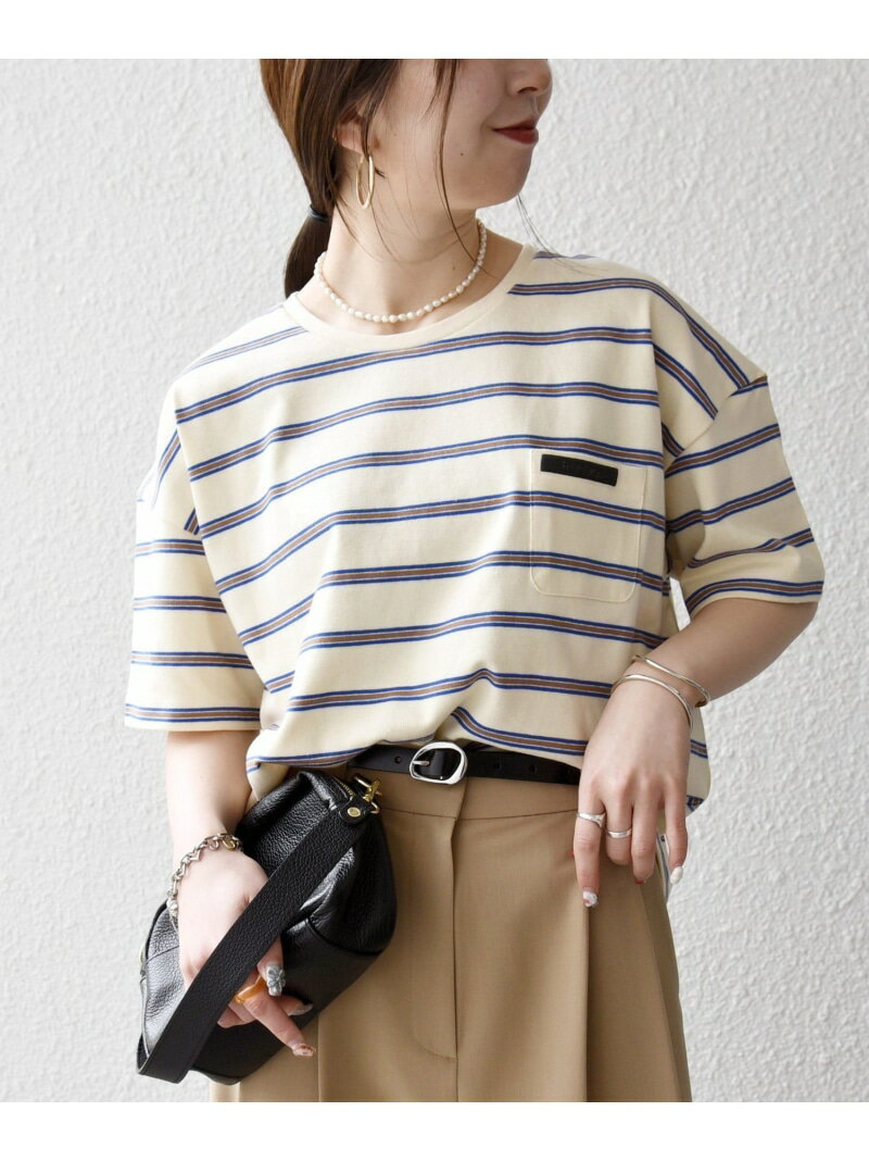 樂天商城 - SHIPS any:＜洗濯機可能＞マルチボーダー ワイド TEE SHIPS any シップス トップス カットソー・Tシャツ グレー ホワイト グリーン【送料無料】[Rakuten Fashion]