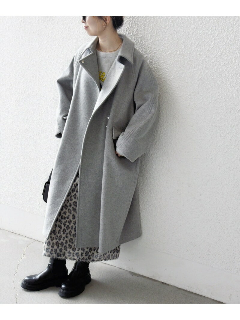 《追加予約》【WEB限定】SHIPS any: バルマカーン コクーン コート 25AW SHIPS any シップス ジャケット・アウター ステンカラーコート グレー オレンジ ブラウン ブラック【先行予約】*【送料無料】[Rakuten Fashion]のサムネイル