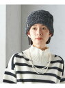 【SALE/30%OFF】perah:ラメ ニット キャップ SHIPS WOMEN シップス 帽子 ニット帽・ビーニー ブラック ホワイト【RBA_E】【送料...
