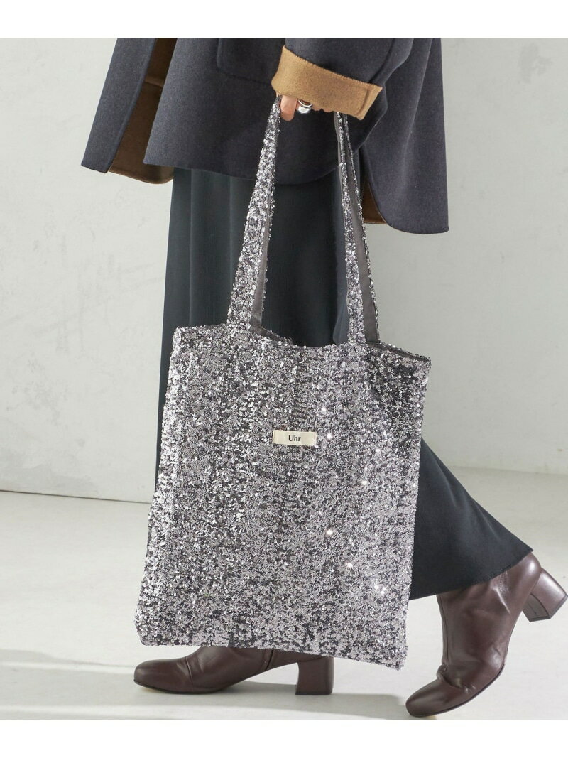 《予約》【一部SHIPS別注】Uhr: スパンコール トート バッグ SHIPS WOMEN シップス バッグ トートバッグ ゴールド シルバー【先行予約】*【送料無料】[Rakuten Fashion]のサムネイル