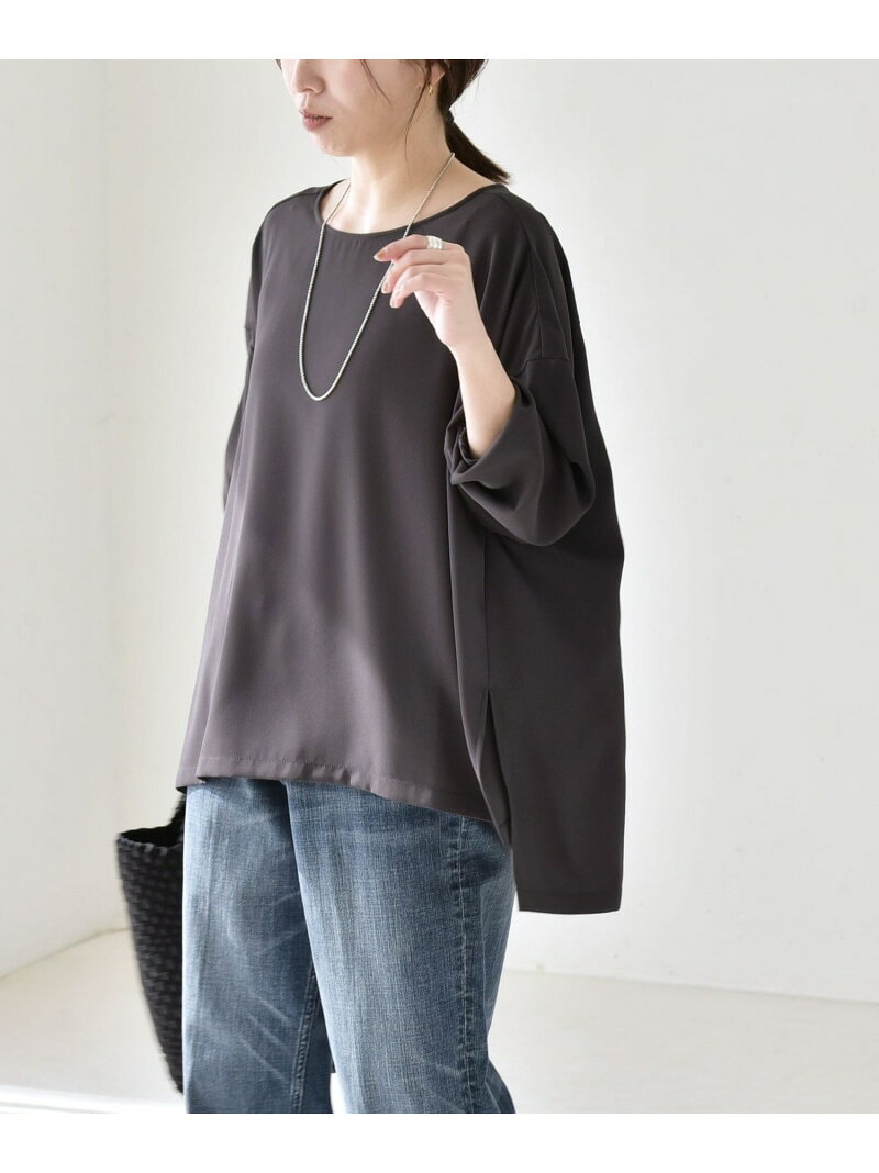 乐天商城 - quaranciel:＜洗濯機可能＞ジョーゼット ニュアンス T-ブラウス quaranciel シップス トップス シャツ・ブラウス ベージュ ブラック グレー【送料無料】[Rakuten Fashion]
