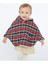 【SALE/20%OFF】SHIPS KIDS:チェック×ボア リバーシブル マント SHIPS KIDS シップス ジャケット・アウター ポンチョ グリーン ...