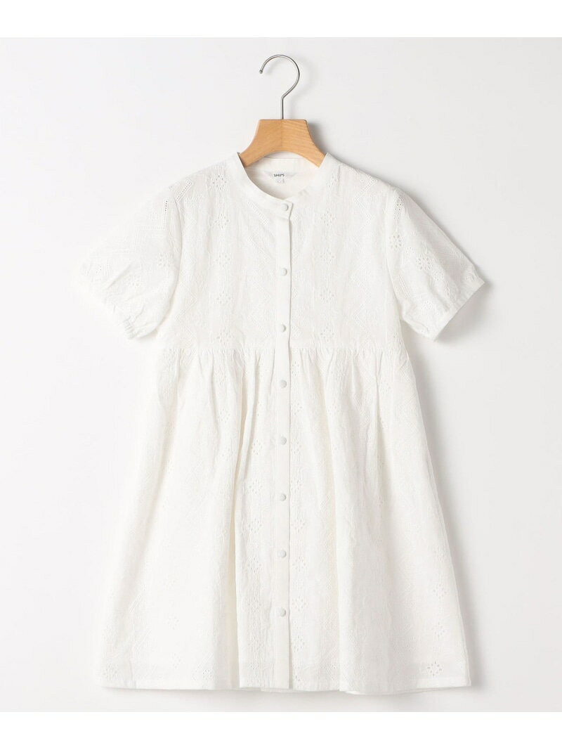 SHIPS KIDS:140~150cm / レース エンブロイダリー ワンピース SHIPS KIDS シップス ワンピース・ドレス ワンピース ホワイト【先行予約】*【送料無料】[Rakuten Fashion]