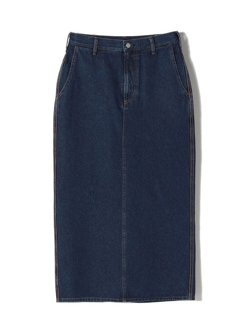 SHIPS Primary Navy Label:ワンウォッシュ 5ポケット デニム スカート SHIPS WOMEN シップス スカート ロング・マキシスカート ネイビー【送料無料】[Rakuten Fashion]