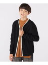 SHIPS KIDS:140~160cm / ワッフル カーディガン SHIPS KIDS シップス トップス カーディガン ブラック グレー【送料無料】[Ra...