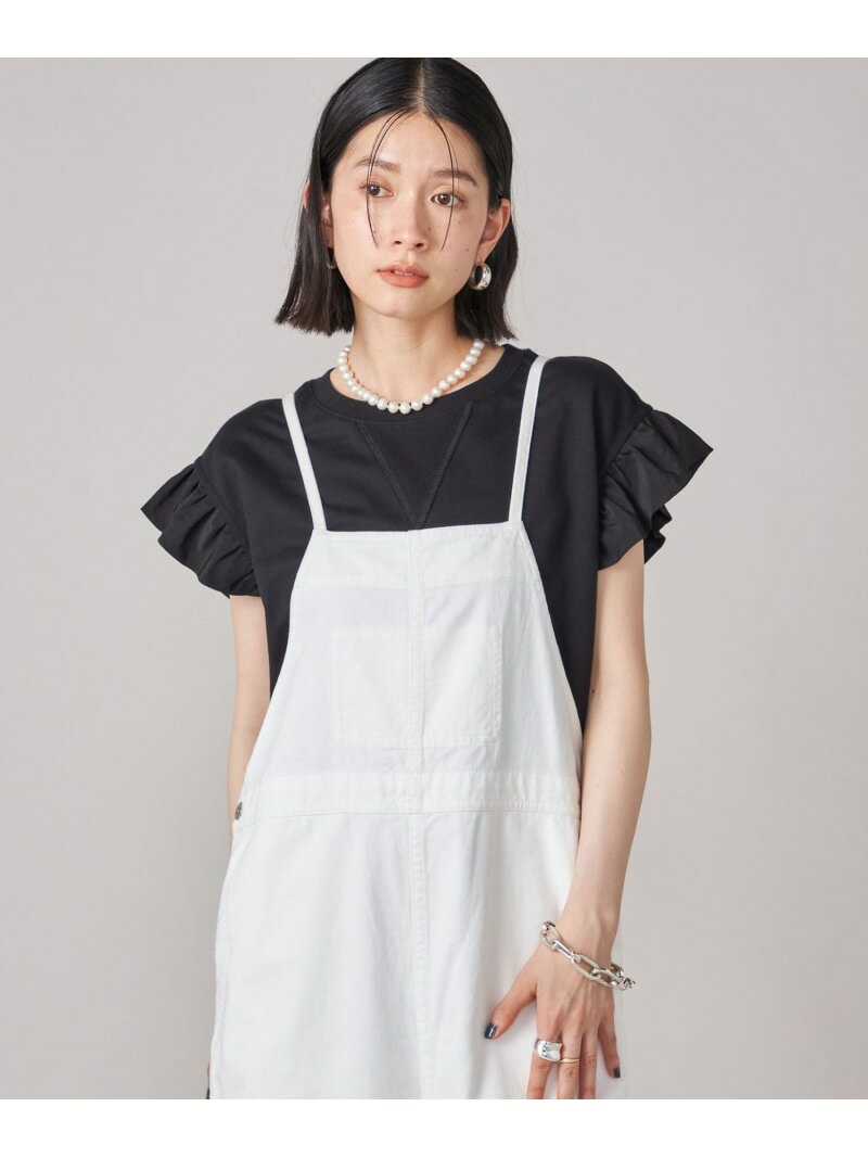 《予約》SHIPS NINE CASE:＜手洗い可能＞ミニ 裏毛 フリル カットソー SHIPS WOMEN シップス トップス カットソー・Tシャツ ブラック【先行予約】*【送料無料】[Rakuten Fashion]のサムネイル