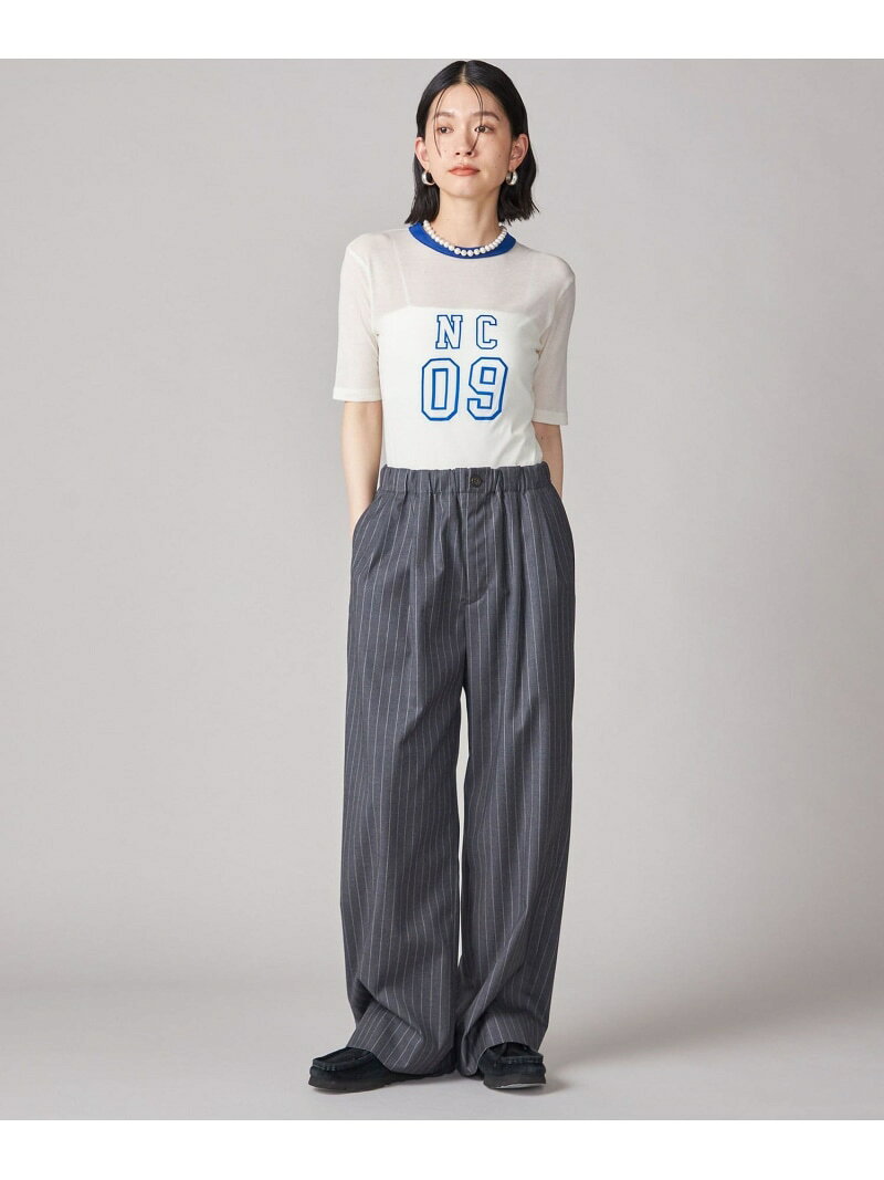 【SALE／30%OFF】《予約》SHIPS NINE CASE:シアー ロゴ リンガー TEE SHIPS WOMEN ...