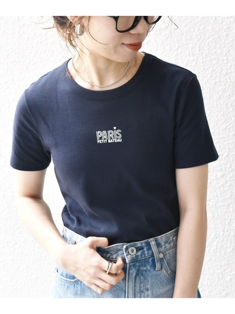 【SHIPS any別注】PETIT BATEAU:〈洗濯機可能〉PARIS プリント コンパクト TEE 24AW SHIPS any シップス トップス カットソー・Tシャツ ホワイト ピンク ネイビー【送料無料】[Rakuten Fashion]のサムネイル