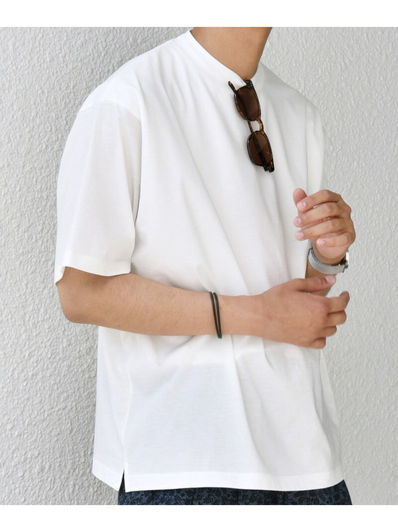 Rakuten - SHIPS any: JAPAN MADE ハイゲージ コットン リラックス リブネック Tシャツ◇ SHIPS any シップス トップス カットソー・Tシャツ ネイビー ホワイト【送料無料】[Rakuten Fashion]