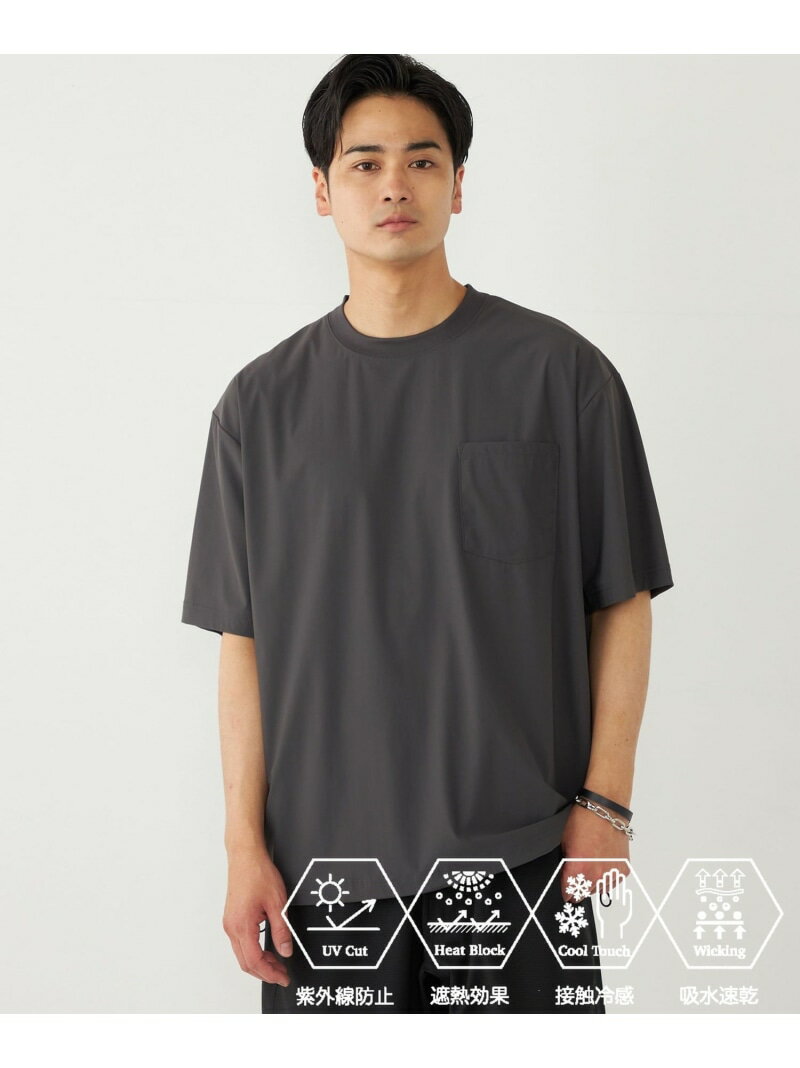 Rakuten - SHIPS Colors:＜UVカット・接触冷感・吸水速乾＞クールタッチ Tシャツ SHIPS Colors シップス トップス カットソー・Tシャツ グレー ブラック ネイビー【送料無料】[Rakuten Fashion]