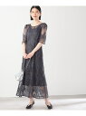 <結婚式・パーティ>kaene:スパンコール 刺繍 ワンピース SHIPS WOMEN シップス ワンピース・ドレス ワンピース グリーン グレー ピンク【送料...