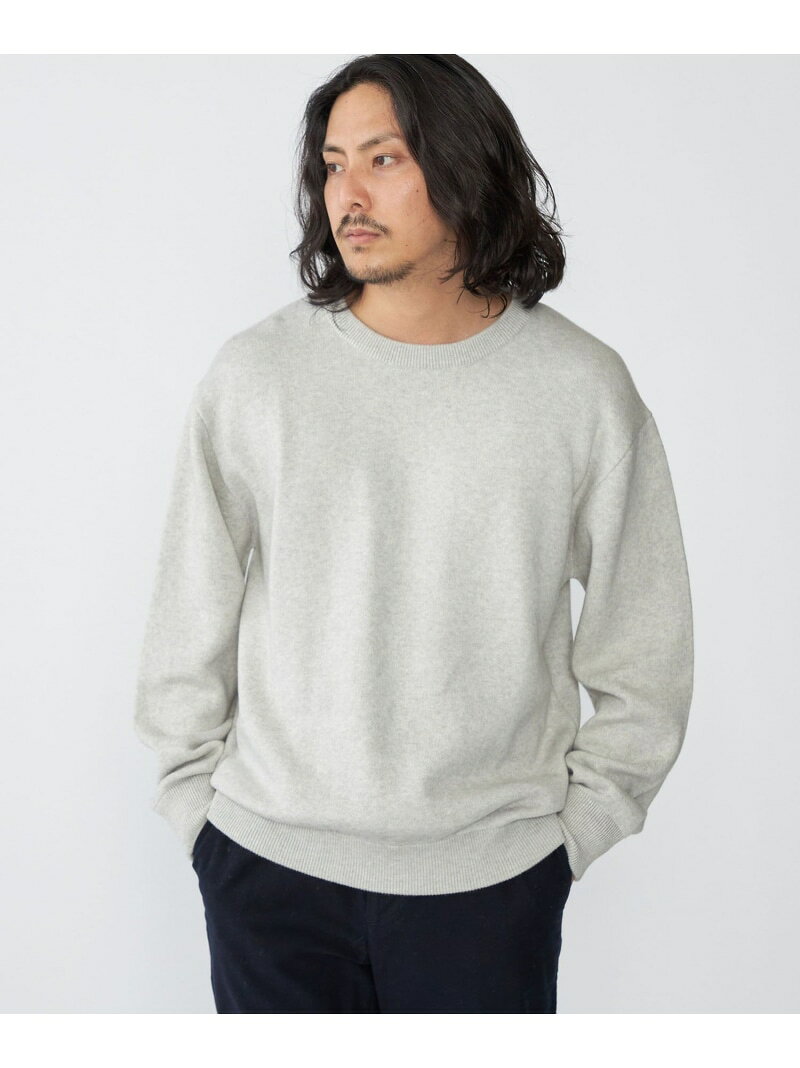 【SALE／30%OFF】SHIPS:＜手洗い可能＞コットン カシミヤ 単色 クルーネック ニッ...