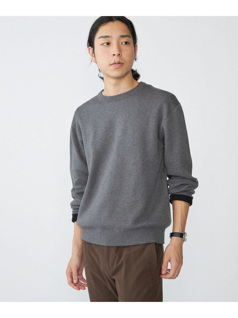 【SALE／30%OFF】SHIPS:＜手洗い可能＞コットン カシミヤ 単色 クルーネック ニッ...