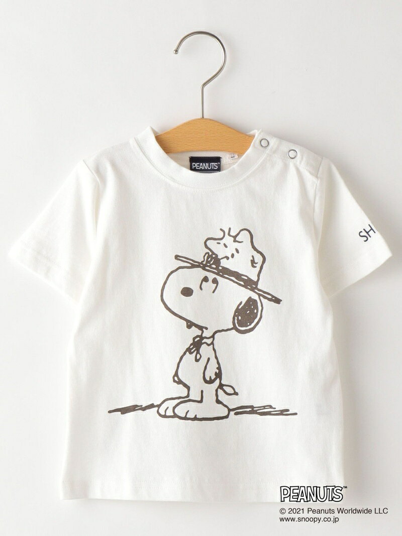 SHIPS KIDS:スヌーピー 半袖 TEE(80~90cm) SHIPS KIDS シップス カットソー キッズカットソー ブルー ホワイト ピンク グリーン【送料無料】[Rakuten Fashion]