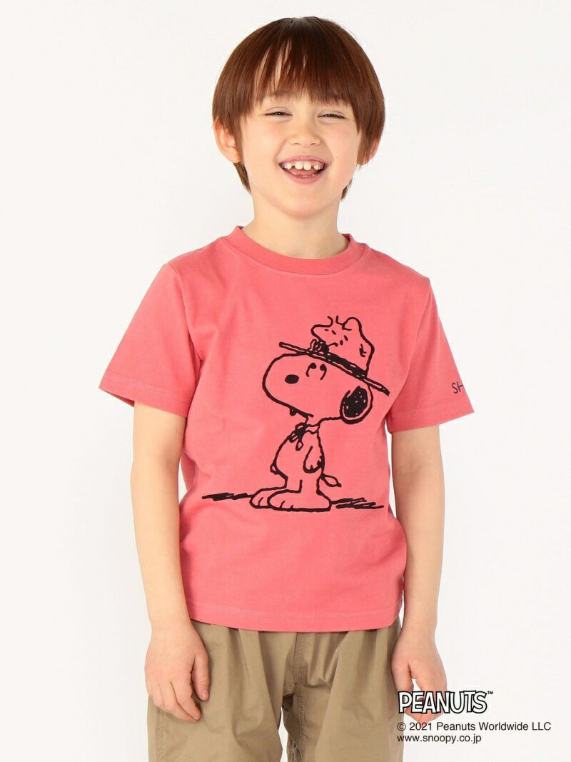 SHIPS KIDS:スヌーピー 半袖 TEE(100~130cm) SHIPS KIDS シップス カットソー キッズカットソー グリーン ホワイト ピンク ブルー【送料無料】[Rakuten Fashion]