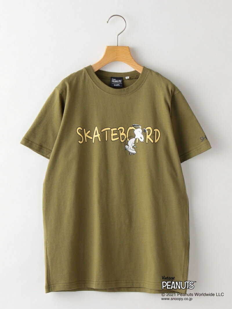 SHIPS KIDS:スヌーピー 半袖 TEE(145~160cm) SHIPS KIDS シップス カットソー キッズカットソー ピンク ホワイト グリーン ブルー【送料無料】[Rakuten Fashion]