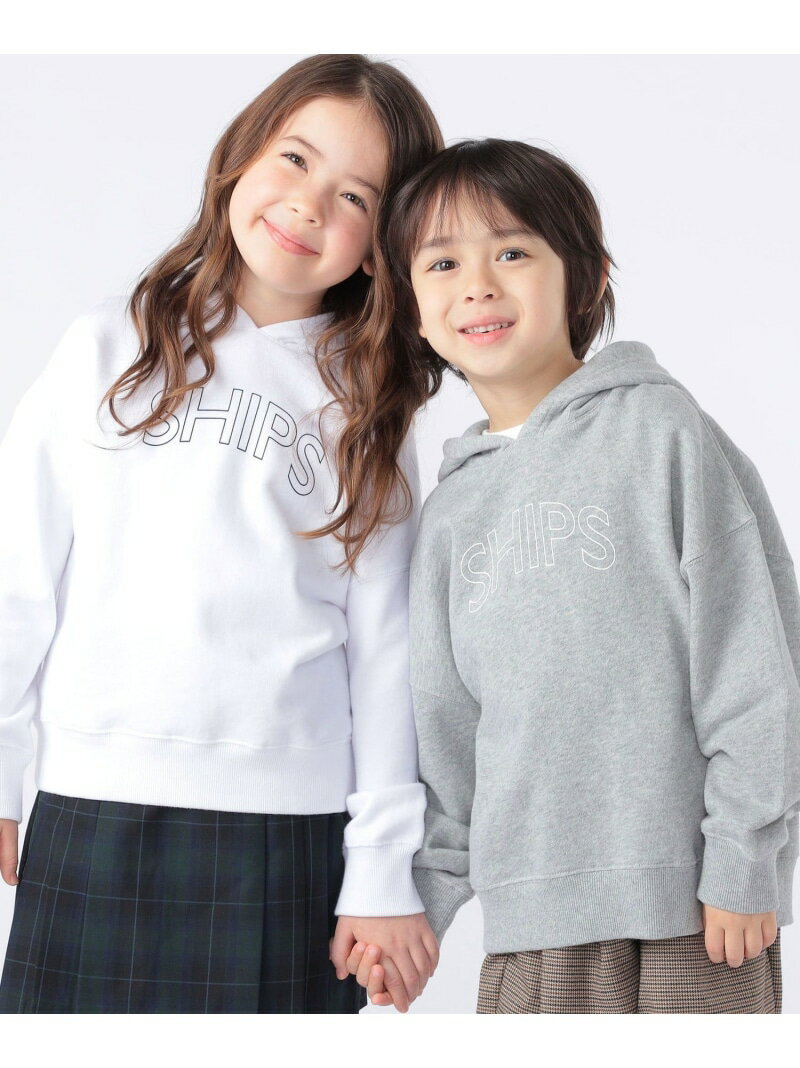 Rakuten - 【WEB限定】SHIPS KIDS:100~160cm / SHIPS ラウンド ロゴ パーカ SHIPS KIDS シップス トップス パーカー・フーディー ブラック グレー ホワイト ベージュ【送料無料】[Rakuten Fashion]